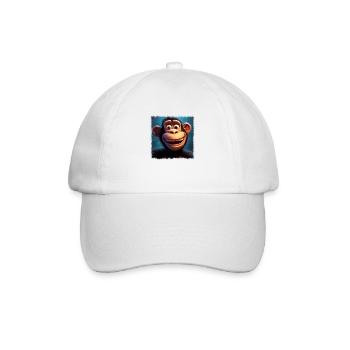 singe drôle - Casquette classique - blanc/blanc - Devant