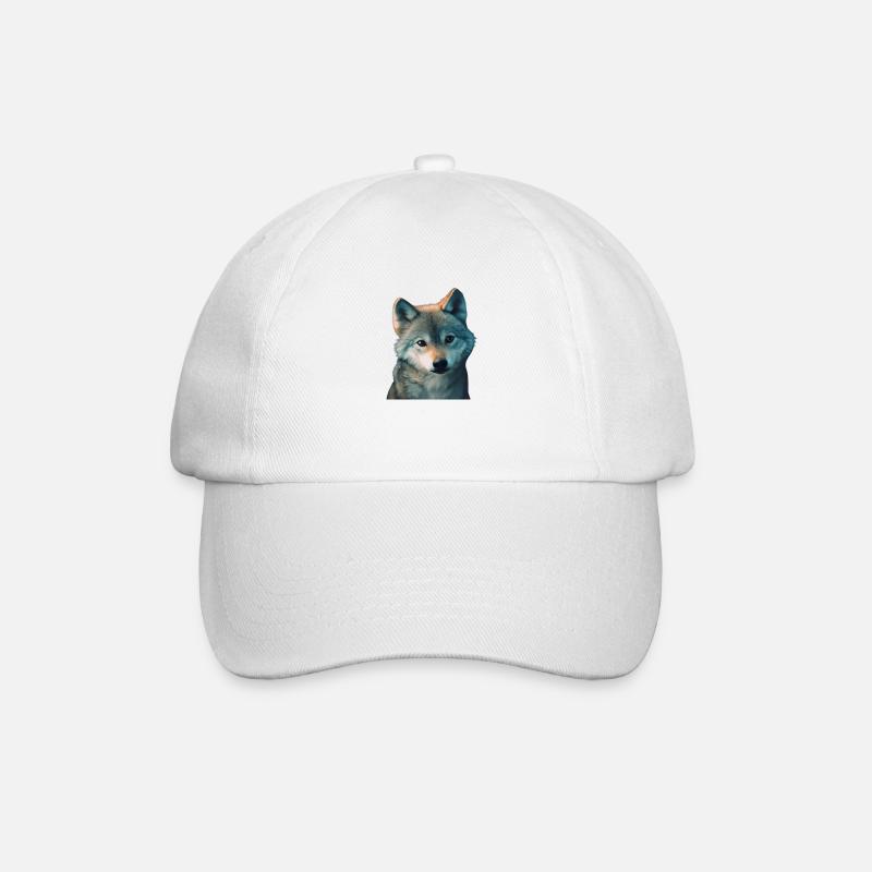 Kleiner wolf - Baseballkappe - Weiß/Weiß