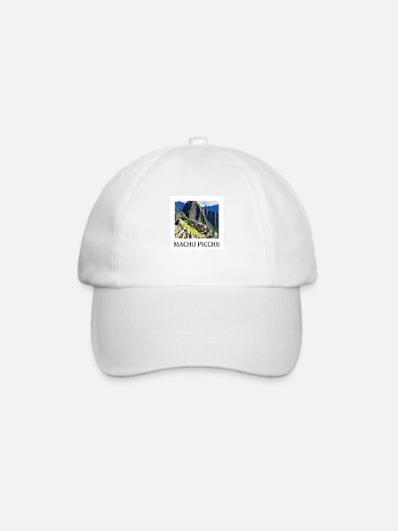 Machu Picchu - Baseballkappe - Weiß/Weiß