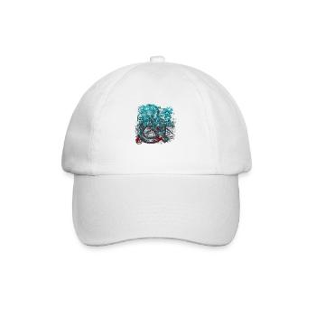 Graffiti style Splash hip hop colors painter color - Baseball Cap - white/white - Front