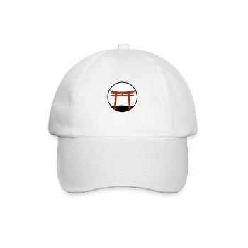 Red Torii Gate on Hill: Japan - Baseball Cap - white/white - Front