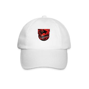 Drache - Baseballkappe - Weiß/Weiß - Vorne