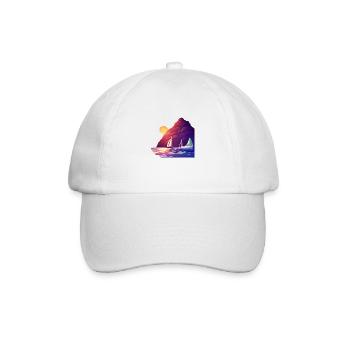 Sailing Sailboat Sailing Sailing Sailing Ship - Baseball Cap - white/white - Front