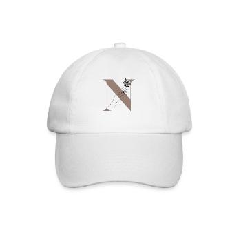 letter n magic butterfly - Baseball Cap - white/white - Front