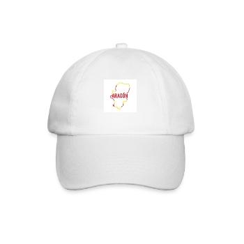 Karte von Aragón - Baseballkappe - Weiß/Weiß - Vorne