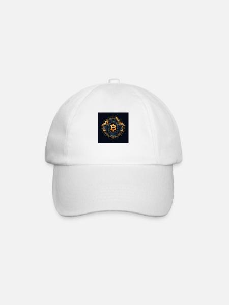 bitcoin logo modern stylish desgin - Baseballkappe - Weiß/Weiß