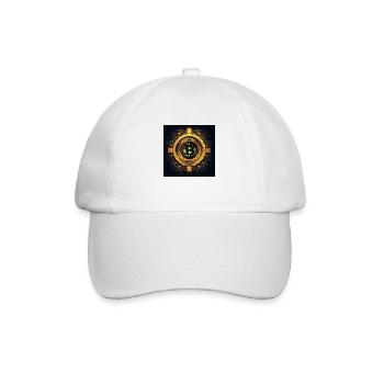 bitcoin logo modern stylish desgin - Baseballkappe - Weiß/Weiß - Vorne