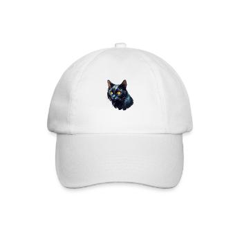 Chat noir pour les amoureux des chats - Casquette classique - blanc/blanc - Devant