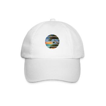 Palm Island Summer Holiday Sun Palm Beach - Baseball Cap - white/white - Front