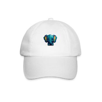 Cute Elephant - Baseball Cap - white/white - Front