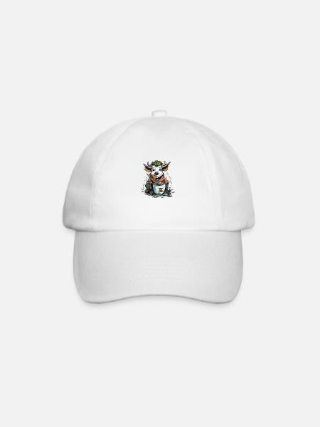 Kiko, der gierige Stier - Baseballkappe - Weiß/Weiß