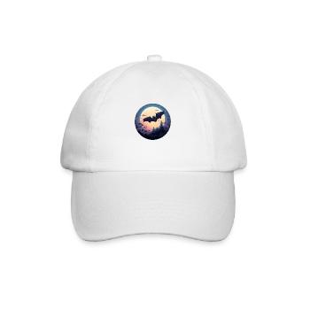 Bat Full Moon - Baseball Cap - white/white - Front