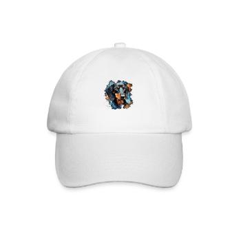 chien teckel - Casquette classique - blanc/blanc - Devant