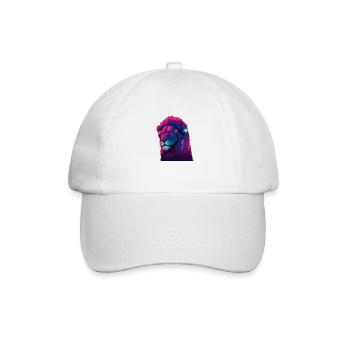 Lionheart bat le rugissement synthwave d’un lion - Casquette classique - blanc/blanc - Devant