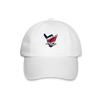 Costa Rica Shaka - Baseball Cap - white/white - Front