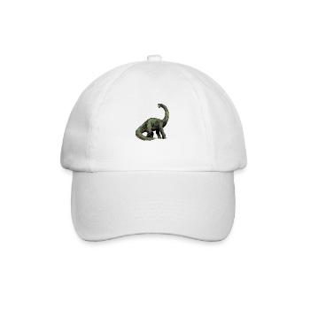 Brontosaurus - Baseballkappe - Weiß/Weiß - Vorne