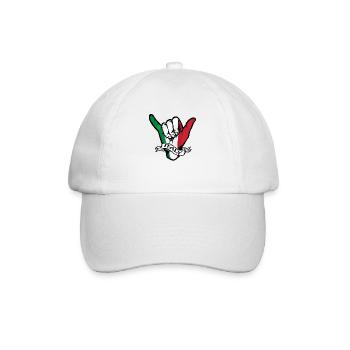 Italy Shaka - Baseball Cap - white/white - Front