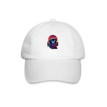 Labrador wears sunglasses - Baseball Cap - white/white - Front