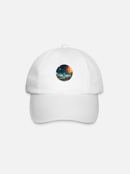 Spaceman um All, Astronauten Geschenk - Baseballkappe - Weiß/Weiß