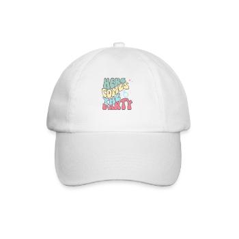 Hier kommt das Party-Team der Braut - Baseballkappe - Weiß/Weiß - Vorne