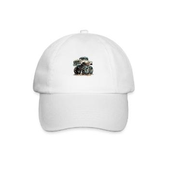 Monster truck Bigcam - Baseball Cap - white/white - Front