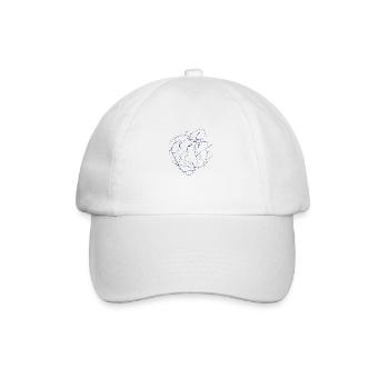 Abstrakte Frau - Baseballkappe - Weiß/Weiß - Vorne