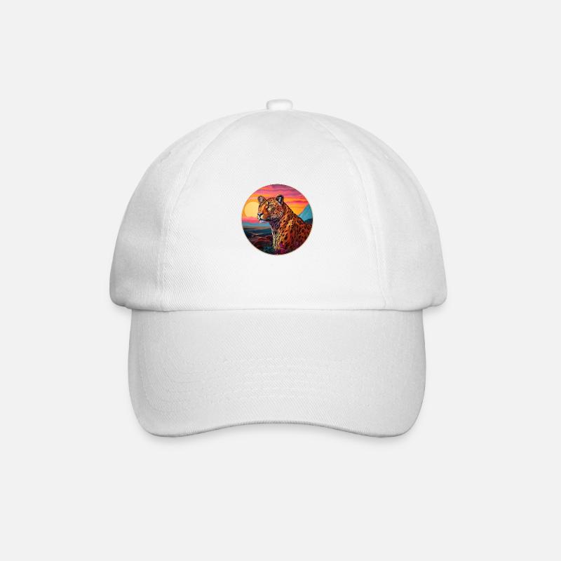 Leopard - Baseballkappe - Weiß/Weiß