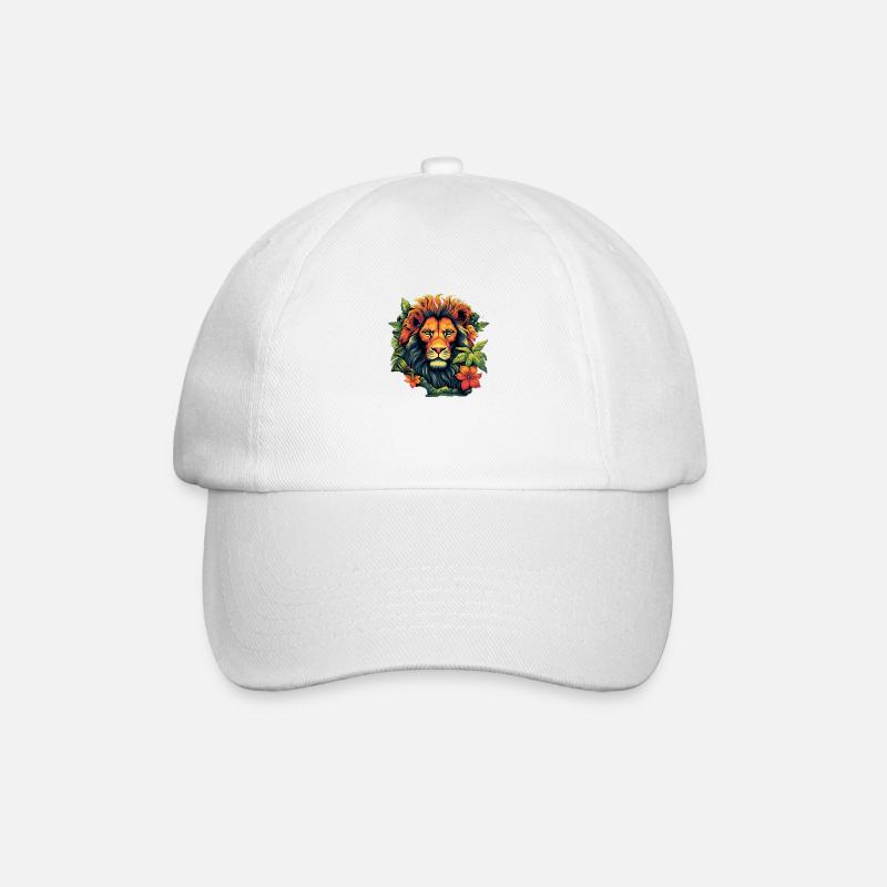 Royal Lion Magic in Tropical Jungle - Baseball Cap - white/white