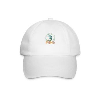 3rd anniversary - third anniversary animals - Baseball Cap - white/white - Front