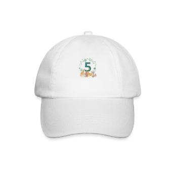 5th Anniversary - Fifth Anniversary Animals - Baseball Cap - white/white - Front