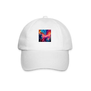 Fluid Art - Baseball Cap - white/white - Front