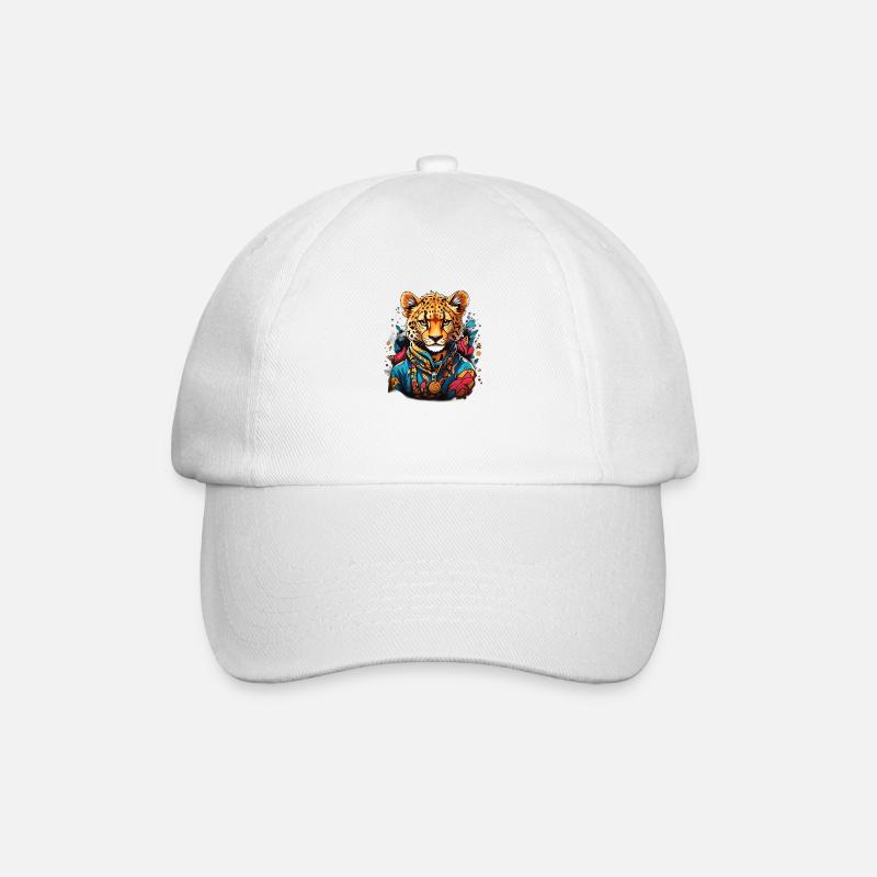 Wunderschöner Gepard - Baseballkappe - Weiß/Weiß