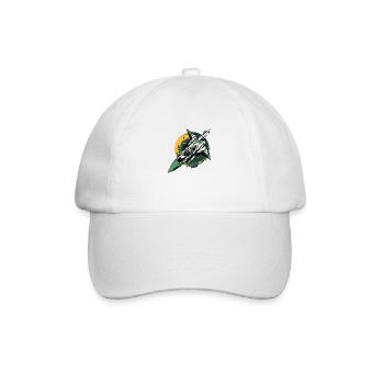 Green flame aircraft - Baseball Cap - white/white - Front
