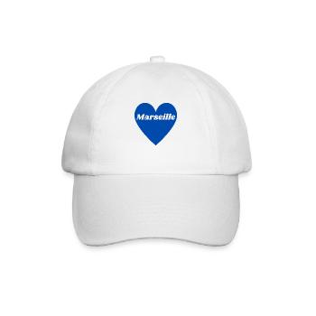 j'adore Marseille ville du sud de la France - Casquette classique - blanc/blanc - Devant