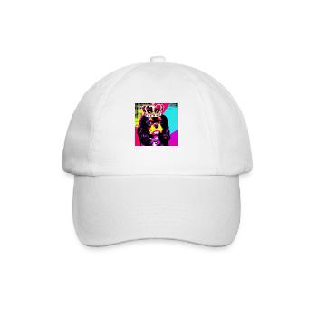 Cavalier King Charles Spaniel Pop Art - Baseballkappe - Weiß/Weiß - Vorne