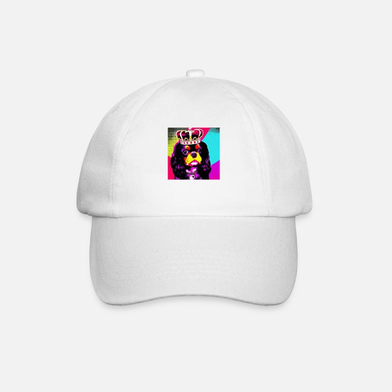 Cavalier King Charles Spaniel Pop Art - Casquette classique - blanc/blanc