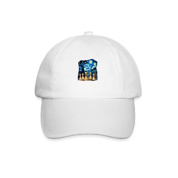 Moonlight chess - Baseball Cap - white/white - Front