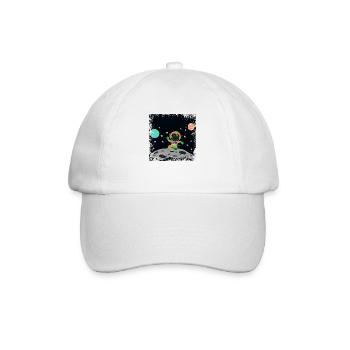 astronaute orange vert grunge - Casquette classique - blanc/blanc - Devant