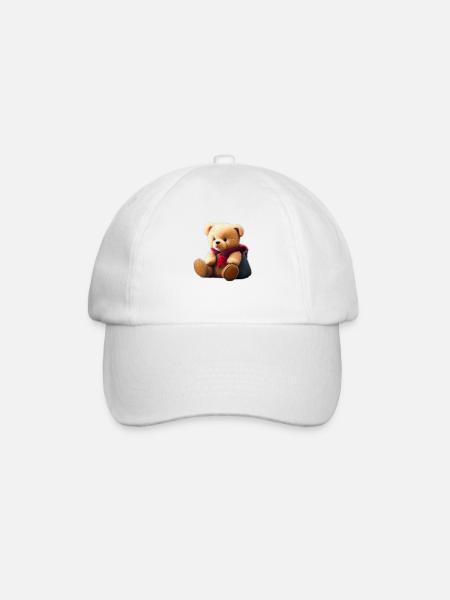 Teddybär - Baseballkappe - Weiß/Weiß