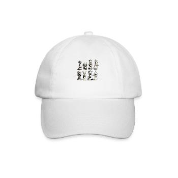 Chess Pieces No. 4 - Baseball Cap - white/white - Front
