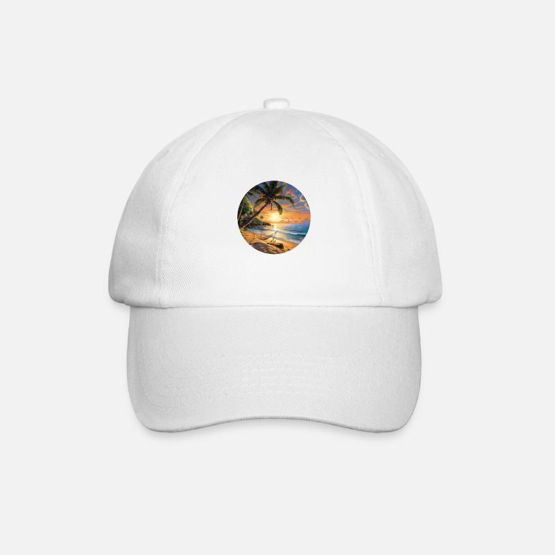 Excursion côtière détendue: magie des vagues en été - Casquette classique - blanc/blanc