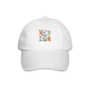Fleur - Casquette classique - blanc/blanc - Devant