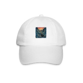 bow hunting romantic bathing 8 bit duck bathtube - Baseball Cap - white/white - Front