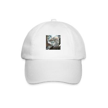 Weißer Drache - Baseballkappe - Weiß/Weiß - Vorne
