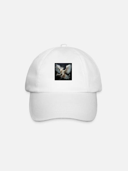 White dragon - Baseballkappe - Weiß/Weiß