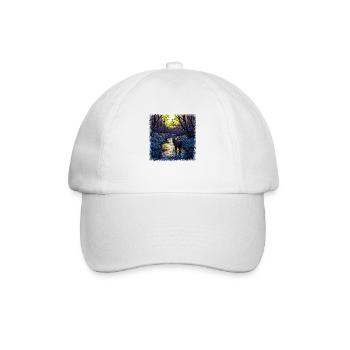 animal love sayings joke moose wild cute alces - Baseballkappe - Weiß/Weiß - Vorne