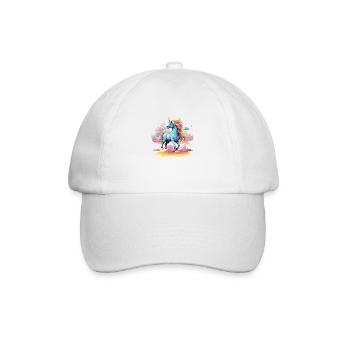 the colorful unicorn - Baseball Cap - white/white - Front