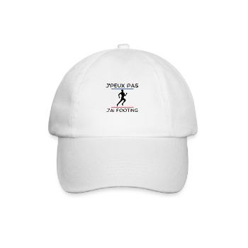 J'peux pas j'ai footing - Casquette classique - blanc/blanc - Devant