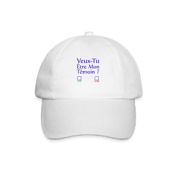 Veux tu être mon témoin ? - Casquette classique - blanc/blanc - Devant