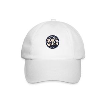 100% Witch Halloween Theme - Baseball Cap - white/white - Front